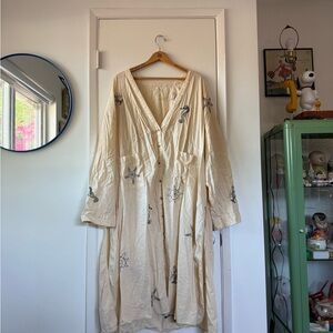 Anthropologie Sea Life cover up shirt dress